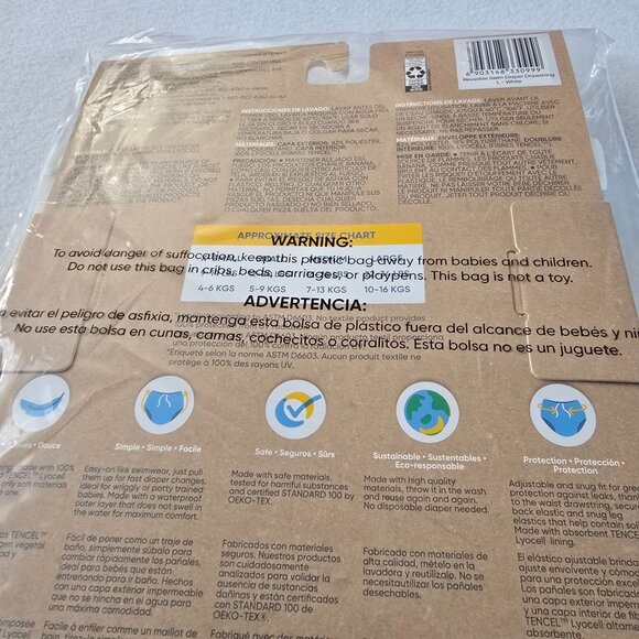 Charlie Banana Reusable Swim Diaper Large L 22-34 lbs Drawstring Baby Toddler - Picture 7 of 7